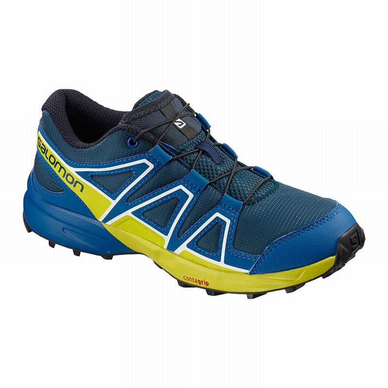 SALOMON SPEEDCROSS Philippines - Kids' Trail Running Shoes - Navy | 523671-HAQ